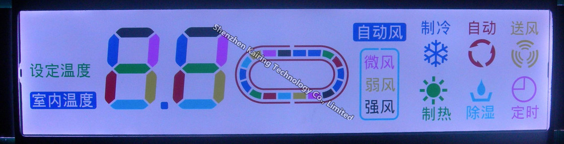 8 Color LCD Higher Contrast Wider Viewing Angle Negative Transmissive Wide Temperature with RGB or White Backlight